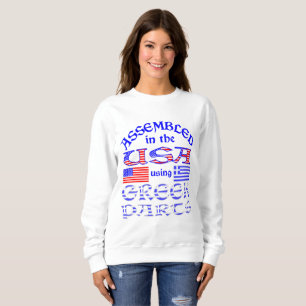 In den USA montiert mit griechischen Teilen Humor Sweatshirt