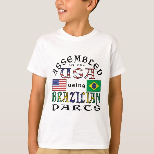 In den USA unter Verwendung brasilianischer Teile T-Shirt (Vorderseite)