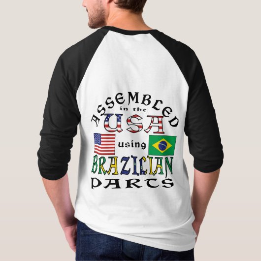 In den USA unter Verwendung brasilianischer Teile T-Shirt (Rückseite)