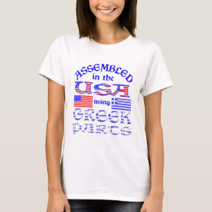 In den USA unter Verwendung von griechischen Teile T-Shirt