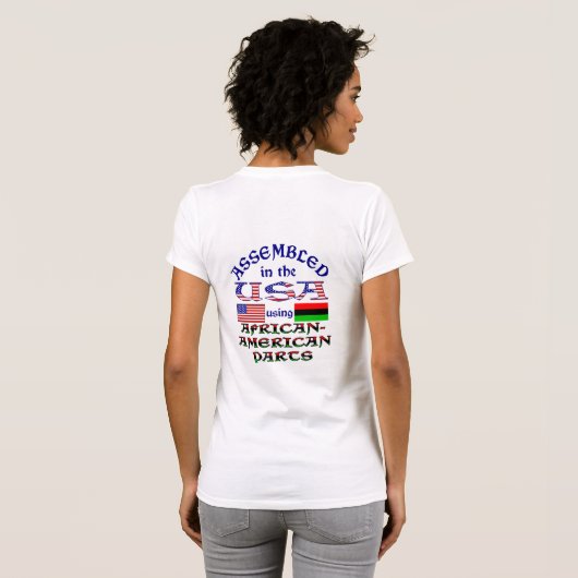 In den USA zusammengestellt mit afrikanischen amer T-Shirt (Schwarz voll)