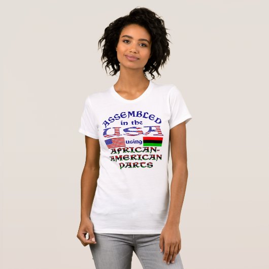In den USA zusammengestellt mit afrikanischen amer T-Shirt (Vorne ganz)