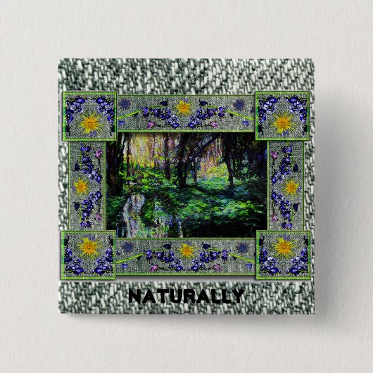 In den Wald Button (Vorderseite)