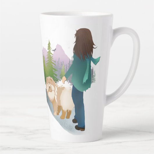 IN DEN WALD - Chow-Latte-Tasse Milchtasse (Rechts)