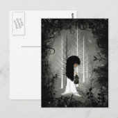 In den Wald der Lichtpostkarte Postkarte (Vorne/Hinten)