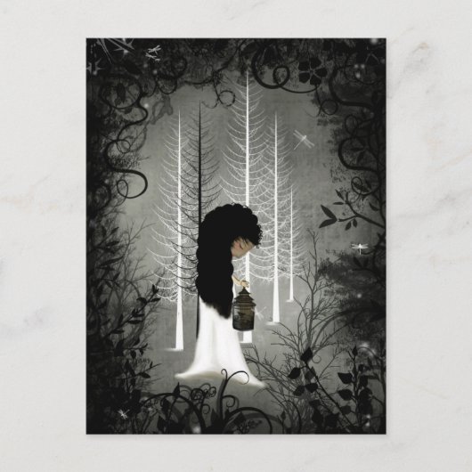 In den Wald der Lichtpostkarte Postkarte (Vorderseite)