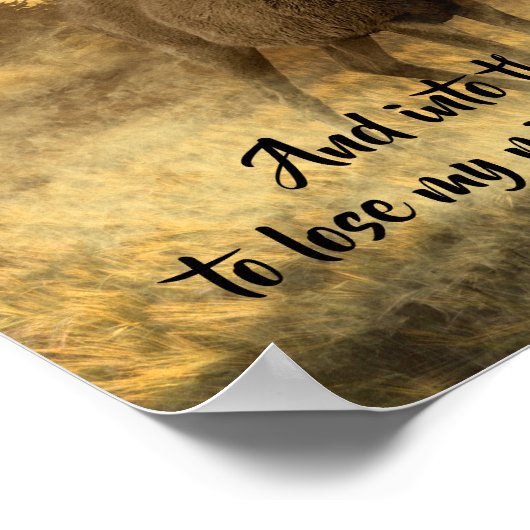 In den Wald gehe ich, John Muir Nature Zitat Poster (Ecke)