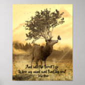 In den Wald gehe ich, John Muir Nature Zitat Poster (Vorne)