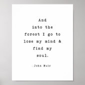 In den Wald gehe ich - John Muir Print Poster (Vorne)