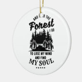 In den Wald gehe ich Keramik Ornament (Links)