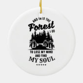 In den Wald gehe ich Keramik Ornament (Hinten)
