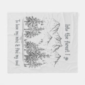 In den Wald gehe ich, um meinen Geist zu verlieren Fleecedecke (Vorderseite (Horizontal))