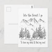 In den Wald gehe ich, um meinen Geist zu verlieren Postkarte (Vorne/Hinten)