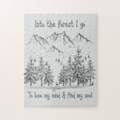 In den Wald gehe ich, um meinen Geist zu verlieren Puzzle (Vertikal)