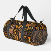In den Wald/Herbst Hirsche auf schwarz Duffle Bag (Rechte Ecke)