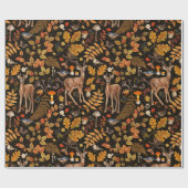 In den Wald/Herbst Hirsche auf schwarz Geschenkpapier (Flach)