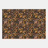 In den Wald/Herbst Hirsche auf schwarz Geschenkpapier Set (Vorderseite)
