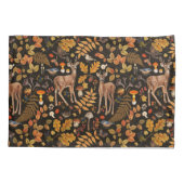 In den Wald/Herbst Hirsche auf schwarz Kissenbezug (Rückseite-Links)