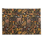 In den Wald/Herbst Hirsche auf schwarz Kissenbezug (Rückseite-Rechts)