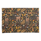 In den Wald/Herbst Hirsche auf schwarz Kissenbezug (Vorderseite-Rechts)