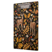 In den Wald/Herbst Hirsche auf schwarz Klemmbrett (Links)