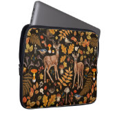 In den Wald/Herbst Hirsche auf schwarz Laptopschutzhülle (Vorne Rechts)