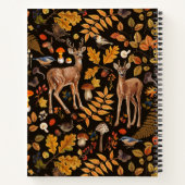 In den Wald/Herbst Hirsche auf schwarz Notizblock (Rückseite)