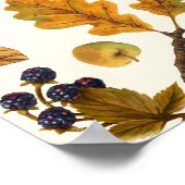 In den Wald/Herbst Hirsche auf schwarz Poster (Ecke)