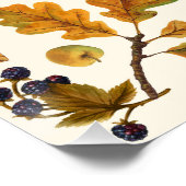 In den Wald/Herbst Hirsche auf schwarz Poster (Ecke)