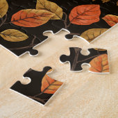 In den Wald/Herbst Hirsche auf schwarz Puzzle (Seite)