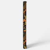 In den Wald/Herbst Hirsche auf schwarz Samsung Galaxy Hülle (Linke Seite)