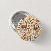 In den Wald/Herbst Hirsche auf weiß Button (Vorne & Hinten)