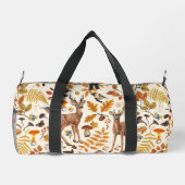 In den Wald/Herbst Hirsche auf weiß Duffle Bag (Rückseite)