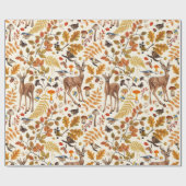 In den Wald/Herbst Hirsche auf weiß Geschenkpapier (Flach)