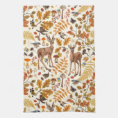 In den Wald/Herbst Hirsche auf weiß Geschirrtuch (Vertikal)