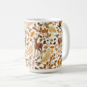 In den Wald/Herbst Hirsche auf weiß Kaffeetasse (VorderseiteRechts)