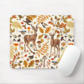 In den Wald/Herbst Hirsche auf weiß Mousepad (Mit Mouse)