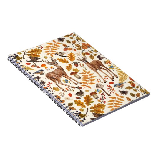 In den Wald/Herbst Hirsche auf weiß Notizblock (Rechte Seite)