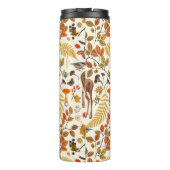 In den Wald/Herbst Hirsche auf weiß Thermosbecher (Rückseite)