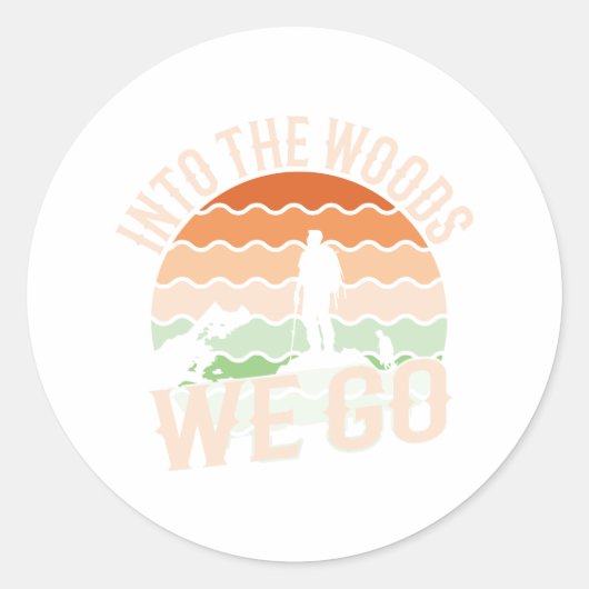 In den Wald, in den wir gehen Runder Aufkleber (Vorderseite)