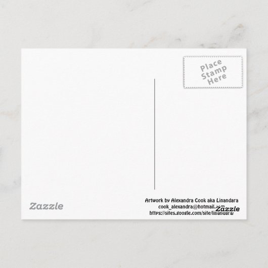 In den Wald Postkarte (Rückseite)