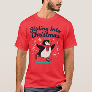 In den Weihnachtsmann hineinrutschen, Eislaufen We T-Shirt