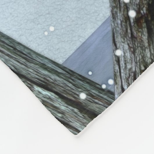 In den wilden Schneewald - DEKOR WINTER Fleecedecke (Ecke)