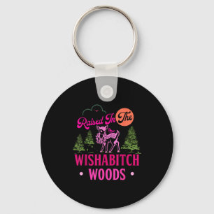 In den Wisha Woods lustiges Design aufgezogen Schlüsselanhänger