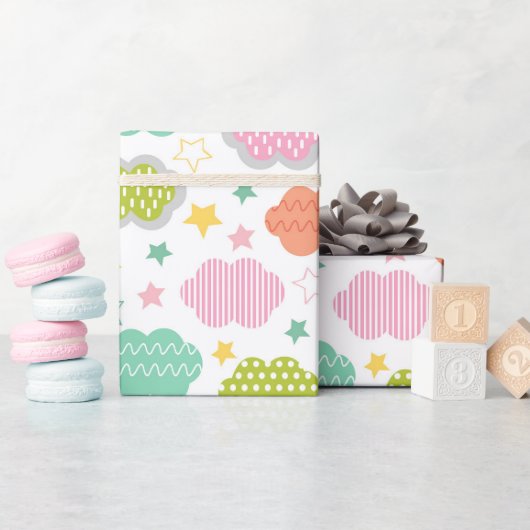 In den Wolken  Geschenkpapier (Babyparty)