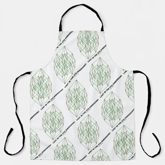 In der 5. Dimension verloren? Geometry Cube Spaß Schürze (Vorderseite)