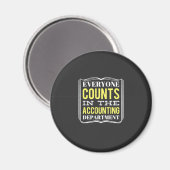 In der Abteilung Rechnungswesen Magnet (Vorderseite/Rückseite)