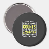 In der Abteilung Rechnungswesen Magnet (Vorderseite/Rückseite)