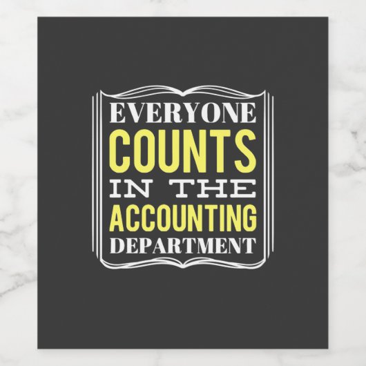 In der Abteilung Rechnungswesen Weinetikett (Einzelnes Label)