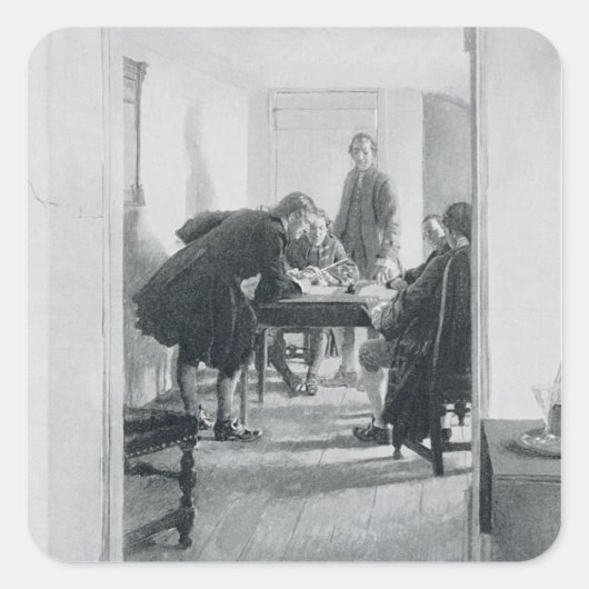 In der alten Raleigh Taverne Quadratischer Aufkleber (Vorderseite)